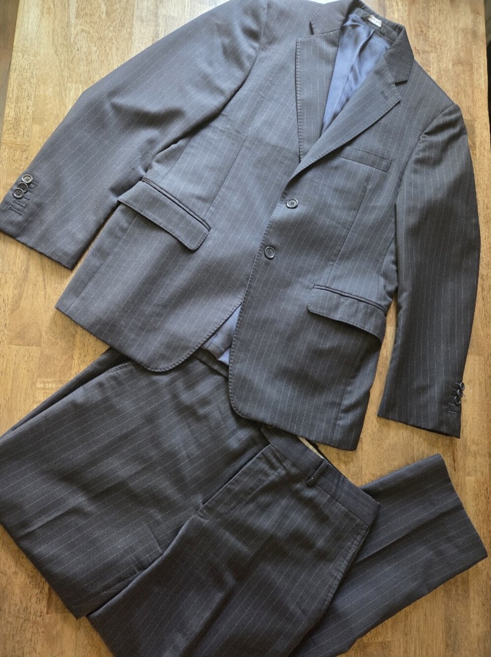 Sartorial Line Super 110 Pura Lana Hawes & Curtis Pinstripe 2 Piece Suit